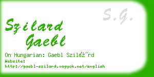 szilard gaebl business card